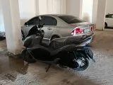 Pazarlığa uygun sıfır kilometre sym jet x 125, acemi sürücümüzün duvara drenaji vurması sebebiyle satılıktır.